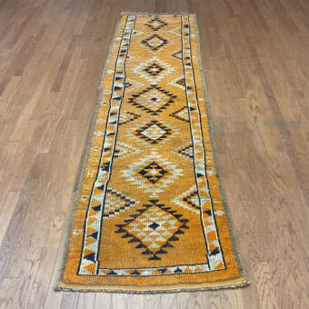Turkish Hand-knotted Oushak Wool Runner (2'11 x 11'6)