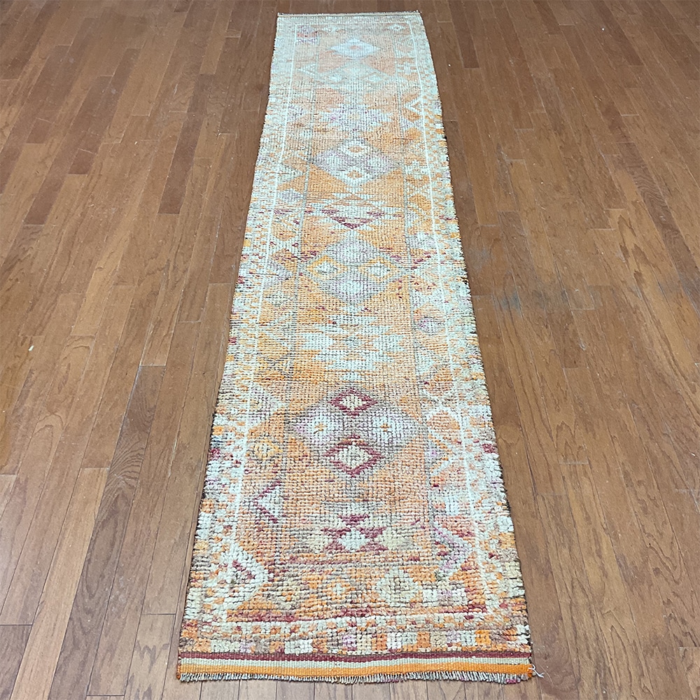 Turkish Hand-knotted Oushak Wool Runner (2'6 x 11'7)