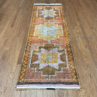 Turkish Hand-knotted Oushak Wool Runner (3'2 x 9'10)