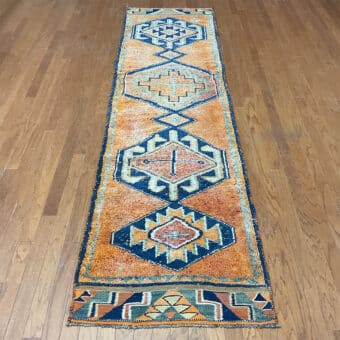 Turkish Hand-knotted Oushak Wool Runner (2'11 x 11'3)