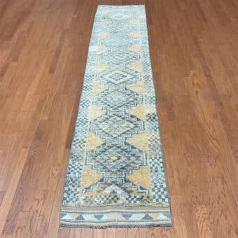 Turkish Hand-knotted Oushak Wool Runner (2'6 x 12'3)