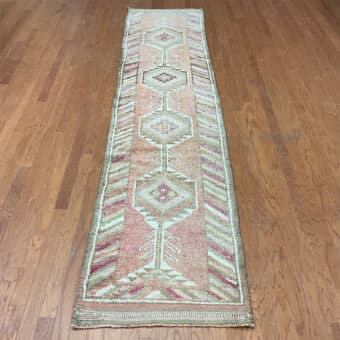 Turkish Hand-knotted Oushak Wool Runner (2'8 x 12'4)