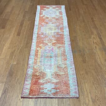 Turkish Hand-knotted Oushak Wool Runner (2'7 x 9'6)