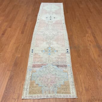 Turkish Hand-knotted Oushak Wool Runner (2'9 x 12'1)