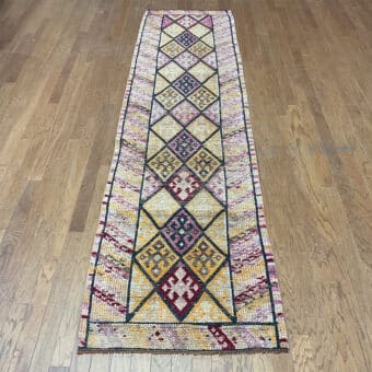 Turkish Hand-knotted Oushak Wool Runner (2'9 x 10'11)