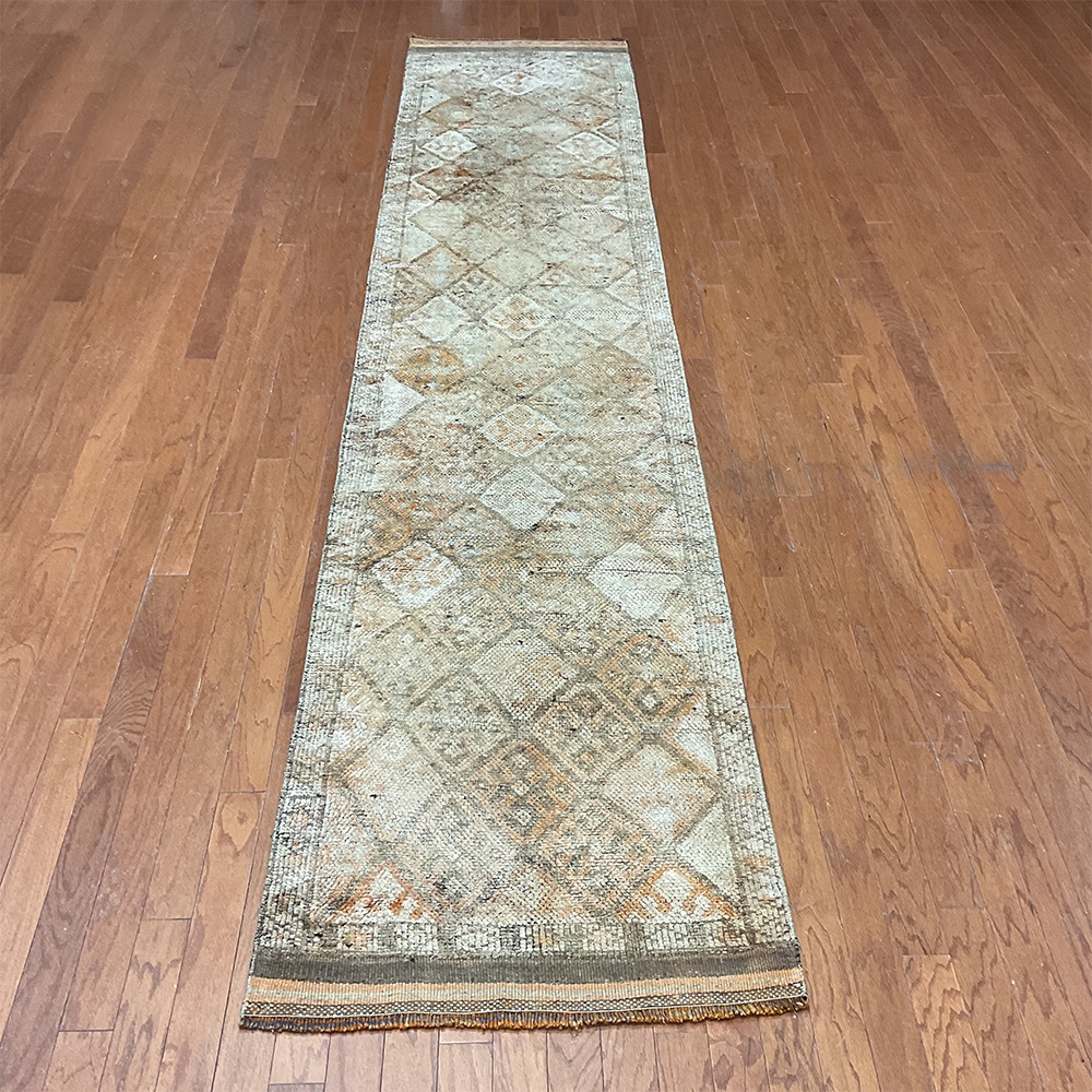 Turkish Hand-knotted Oushak Wool Runner (2'8 x 12'10)
