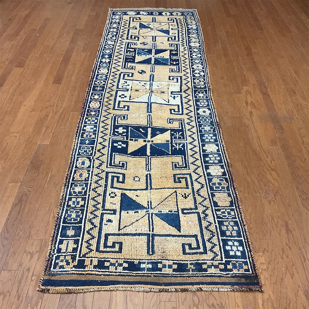 Turkish Hand-knotted Oushak Wool Runner (3'5 x 11'6)