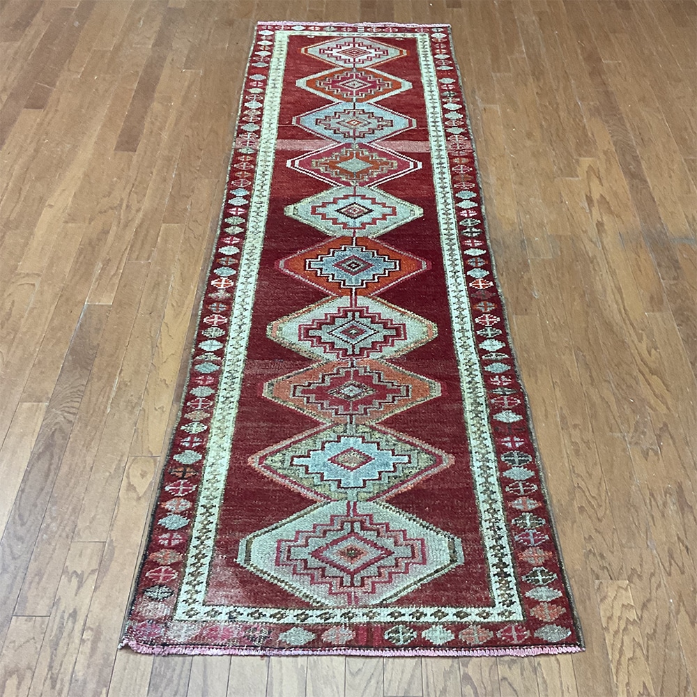 Turkish Hand-knotted Oushak Wool Runner (2'10 x 9'3)