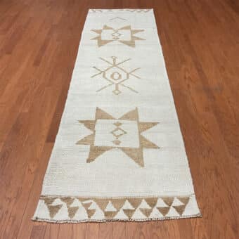 Turkish Hand-knotted Oushak Wool Runner (3'3 x 11'4)