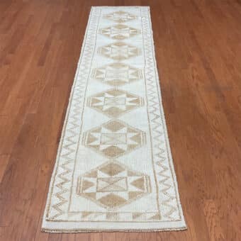 Turkish Hand-knotted Oushak Wool Runner (2'9 x 11'7)