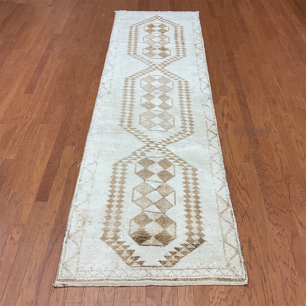 Turkish Hand-knotted Oushak Wool Runner (3'1 x 11')