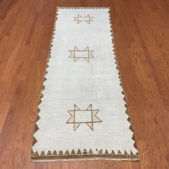 Turkish Hand-knotted Oushak Wool Runner (3'3 x 10'4)