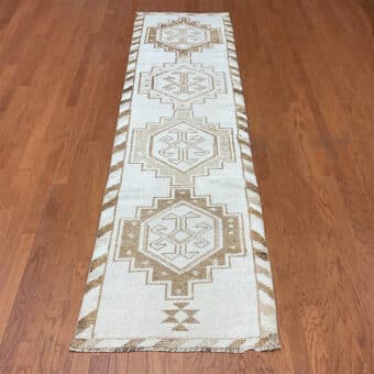 Turkish Hand-knotted Oushak Wool Runner (2'10 x 11'1)